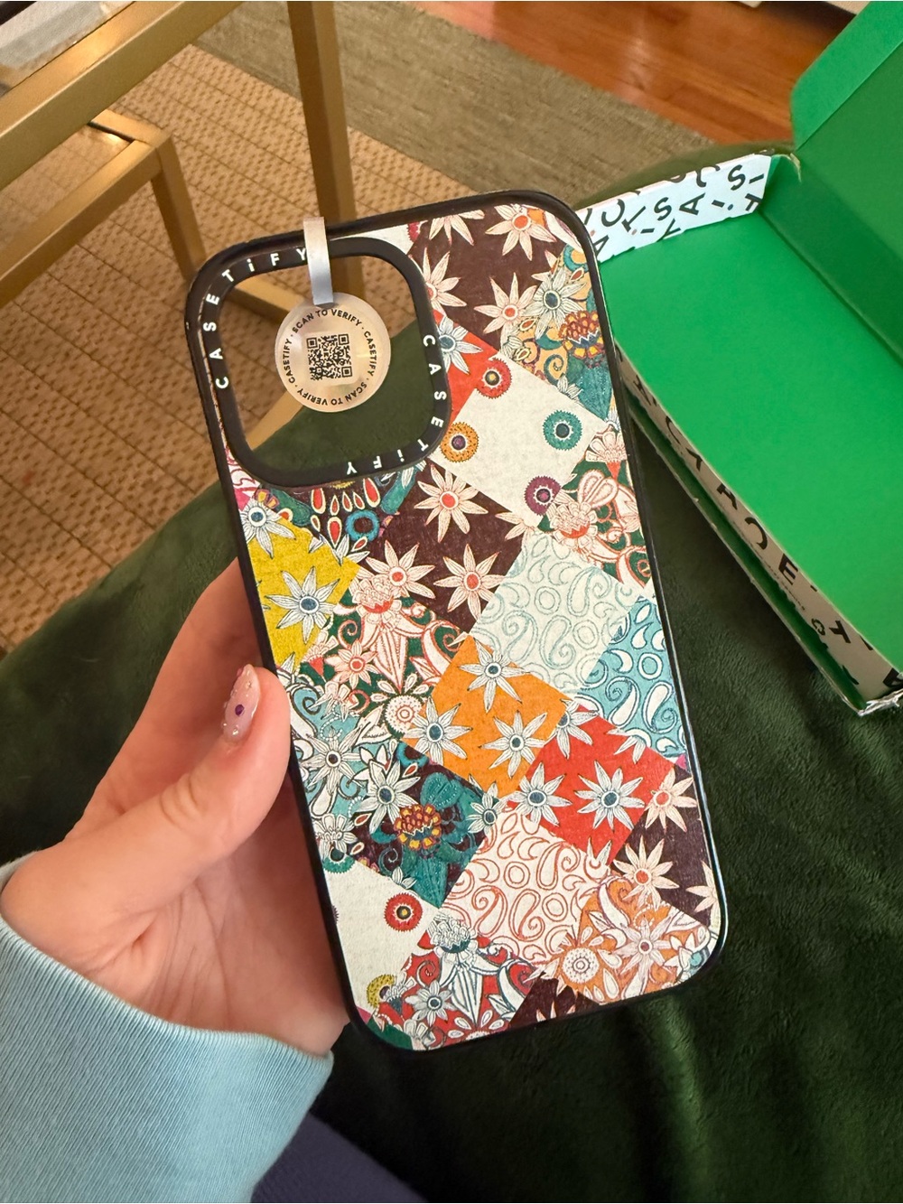 Casetify Patchwork Floral iPhone Case - Yellow, Orange, Teal, Red, White